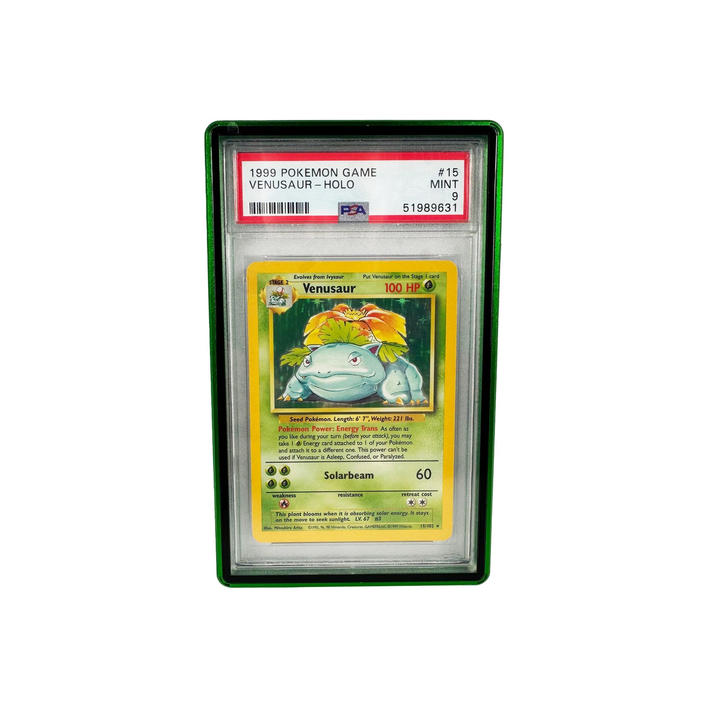 Pokémon PSA Graded Aluminium Card Slab Case - Green