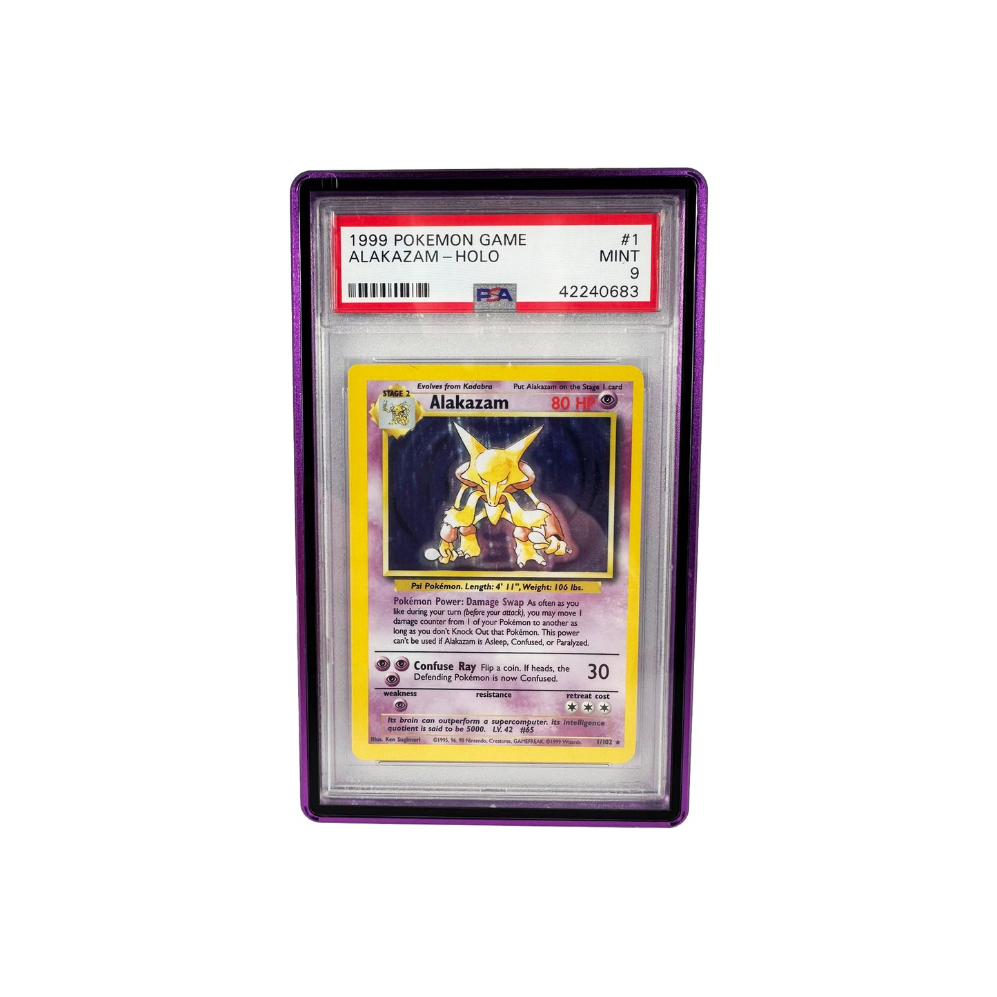 Pokémon PSA Graded Aluminium Card Slab Case - Purple