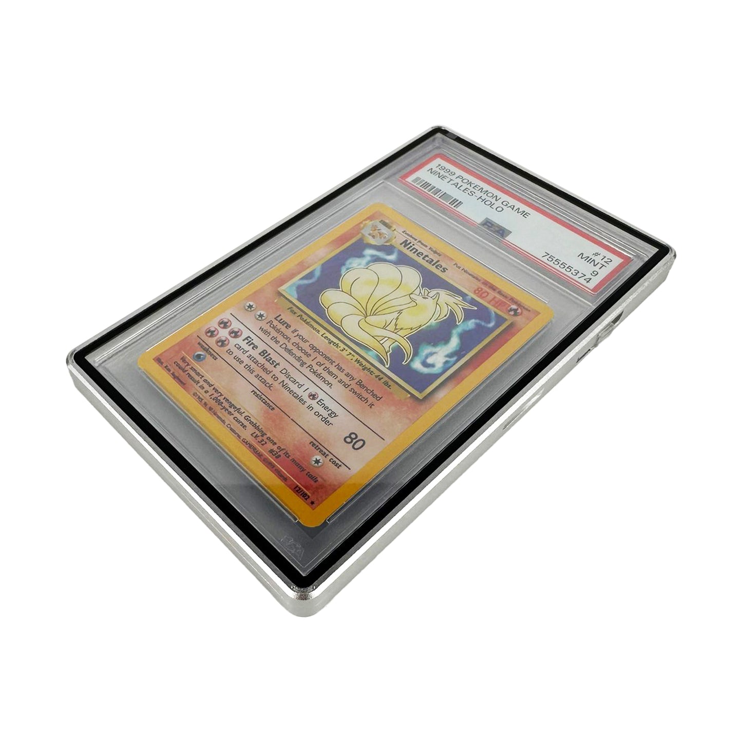 Pokémon PSA Graded Aluminium Card Slab Case - Silver