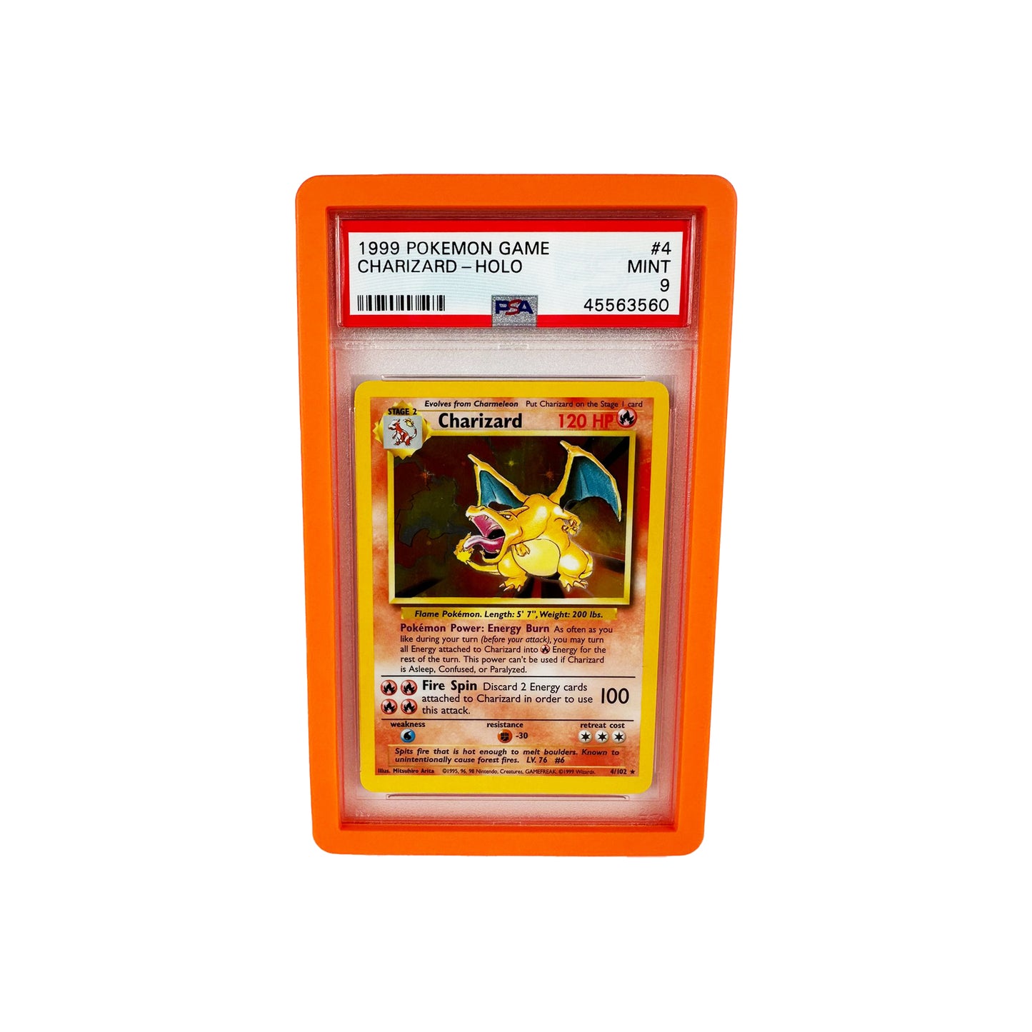 Pokémon PSA Graded Card Rigid Bumper Slab Case - Orange