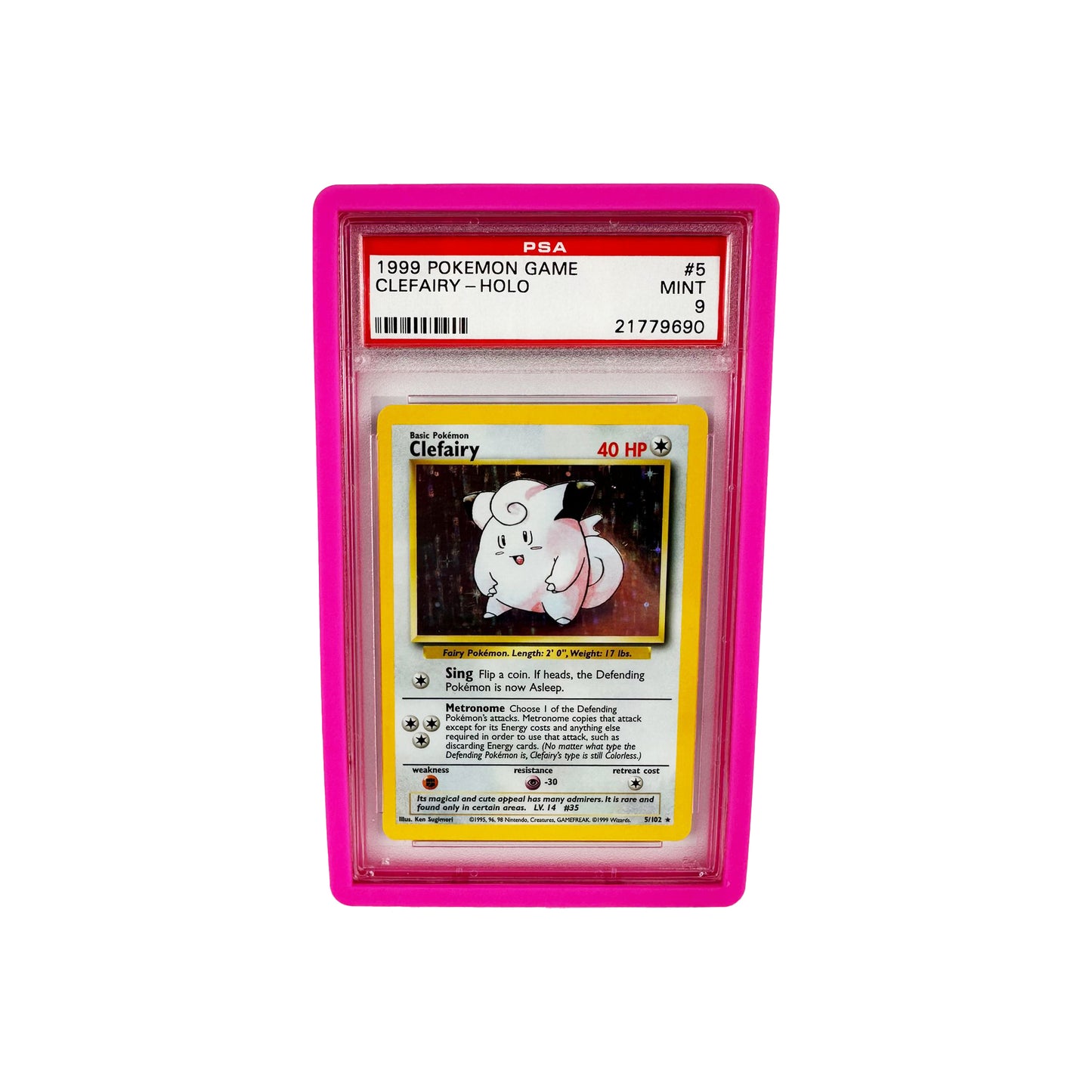 Pokémon PSA Graded Card Rigid Bumper Slab Case - Pink