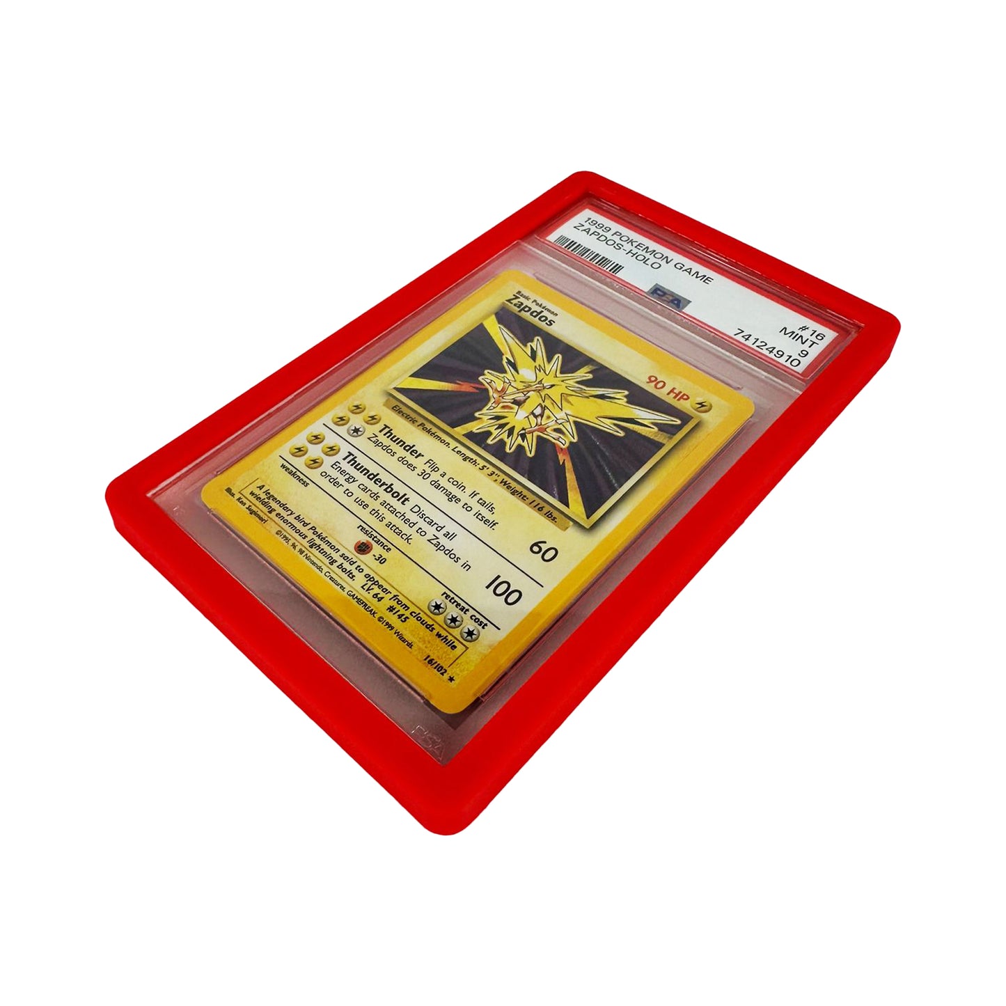 Pokémon PSA Graded Card Rigid Bumper Slab Case - Red