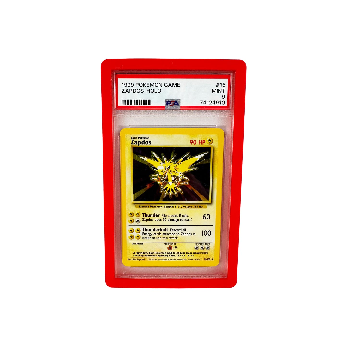 Pokémon PSA Graded Card Rigid Bumper Slab Case - Red