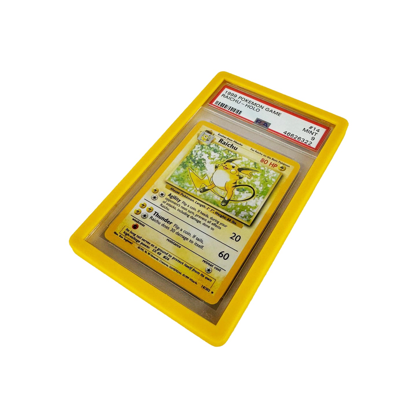 Pokémon PSA Graded Card Rigid Bumper Slab Case - Yellow